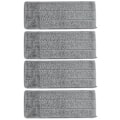 Miniatyrbilde 4 av 5: Sammenleggbar flatmopp 360° rotasjon med 4 mikrofibermopp + LAVENTE bøtte (beige)