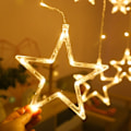 Pikkukuva 1 / 5: LED-koristevalot Juhla-pentagrammikoristeet tähtinauhavalot (lämpimät värit)