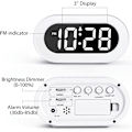 Miniatyrbild 4 av 4: Liten LED digital väckarklocka med snooze-funktion, enkel användning, dimning i full intervall, justerbar väckningsvolym, kompakt