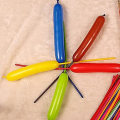 Miniatyrbilde 5 av 5: Lang matt stripe ballong macaron blå ballong stripe 100,