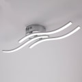 Miniatyrbillede 1 af 3: Bølget loftslampe Enkel moderne soveværelseslampe (varmt hvidt lys), til stue, entre, soveværelse mv.