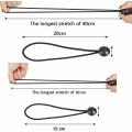 Miniatyrbillede 4 af 5: 3*10 STK Sort Elastisk Kugle Gummibånd Telt Markise Oxford Rope Strapping Bælte