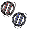 Miniatyrbillede 1 af 5: 2 Pack, hoppetræning Træn kondition, spring rep black red + black blue