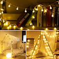 Pikkukuva 5 / 5: Fairy Lights 6M Fairy Lights, Ball Fairy Lights, 40 pientä palloa vedenpitävä IP65, akkukäyttöinen sisä- ja ulkokoristelu