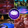 Miniatyrbilde 3 av 5: Vanntett nedsenkbart LED-lys, IP68 undervannsbassenglys i flere farger med fjernkontroll badekarlys for Aquariu