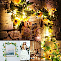 Miniatyrbillede 5 af 5: Solsikkeblomst Rattan Light 2m Solar Rattan Light Flower Light String Solar Solsikke Simulering Dekorativ Lys, til