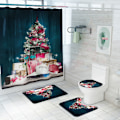 Miniatyrbilde 2 av 5: Peis Juletre Dusjgardin Gulvmatte Teppe Fire deler Polyester 3D Digital Printing,SD4,
