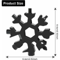 Pikkukuva 2 / 5: Snowflake Wrench Tool kevyt kantolaukku 18-in-1 (musta laukku avaimenperän lähettämiseen), 3kpl musta laukku avainnipun lähettämiseen, ulkokäyttöön