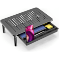 Miniatyrbild 1 av 5: Monitor Stand Riser Justerbar Laptop Stand Riser 3 Höjdjusterbar kontorsmaterial (svart)