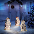Miniatyrbillede 3 af 5: Christmas Penguin Light 3 Stk 20 Led Vandtæt Varm Gul Have Julelys Indendørs og udendørs indretning