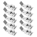 Miniatyrbild 1 av 8: \"10-pack enkelsidig dragkedjefot - Hög precision, lätt rostfritt stål pressarfot för hushållssymaskiner\"