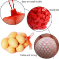 Miniatyrbilde 3 av 5: Nettpose i plast, 200 stykker gjenbrukbar nettpose, frukt- og grønnsakspakningsnett for egg, nøtter, nettpose for dagligvarer, frukt og