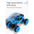 Miniatyrbilde 2 av 5: Fjernkontrollstuntbilen kan rotere 360 ​​grader ved induksjon, terrenglekebil (blå, håndtaksfjernkontroll)