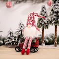 Pikkukuva 7 / 11: Christmas High Hat Dwarf Gnome för Doll Ornaments Belysning Söt tecknad Dwarf El Red - A