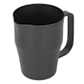 Miniatyrbilde 2 av 8: Svart 900ml Melkeskumkanne - 304 Rustfritt Stål Matkvalitet med Ørnformet Tute og Forsterket Design for Kaffeskumming