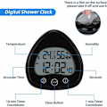 Miniatyrbild 2 av 5: Badrumsklocka, Digital LCD-larm med vattentät touch-duschklocka, Vattentät Timers Termometer Bärbar LCD-skärm