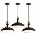 Miniatyrbillede 1 af 5: Retro vintage pendellamper Ø27 cm, lysekrone Lampeskærm i metal i industriel stil, vintage indvendig belysning loftlampe