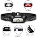 Pikkukuva 3 / 5: LED otsalamppu, 2 kpl Kevyt USB -ladattava taskulamppu