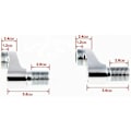 Miniatyrbillede 4 af 5: Pakke adapter til badekarhane med justerbar svingarm 3/4", 1/2", Claw Brusehane, Badeværelsesblandingsbatteri i massiv messing Accesso