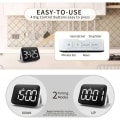 Miniatyrbilde 3 av 5: Digital kjøkkentimer - Magnetisk nedtellingstidtaker med stor LED-skjerm
