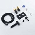 Miniatyrbillede 4 af 5: Toilet Bidet Spray, Bidet Bruser Sprøjte Messing Kit Enkeltgreb Vægmonteret Håndbruser Kit Sort WC Brusesæt