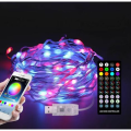 Miniatyrbilde 5 av 5: Symphony rgb line fe lys utendørs vanntett puv julepynt fe lys 8 funksjoner, 10 meter 100 lys