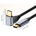 Miniatyrbilde 3 av 5: 100W rettvinklet USB C til USB C-kabel, 0,5M-3M USB C til C Type-C hurtiglading 2m