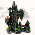 Miniatyrbillede 4 af 4: Akvariesten for at undgå træhuller, harpiksdekoration til akvarielandskab (L077 High Mountain og Whitewater Rockery, 18*9,5*21 cm),
