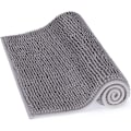Pikkukuva 1 / 5: Liukumaton imukykyinen kylpymatto 80 cm x 50 cm Chenille Mikrokuituinen suihkumatto kylpyhuoneeseen, harmaa