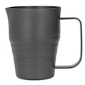 Miniatyrbilde 1 av 8: Svart 900ml Melkeskumkanne - 304 Rustfritt Stål Matkvalitet med Ørnformet Tute og Forsterket Design for Kaffeskumming