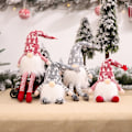 Pikkukuva 8 / 11: Christmas High Hat Dwarf Gnome för Doll Ornaments Belysning Söt tecknad Dwarf El Red - A