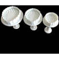 Miniatyrbillede 3 af 5: Stykker Skalformede Småkager Fondant Plastforme Cutter Kage Prægeform