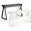 Miniatyrbild 1 av 5: Transparent case, transparent PVC-sminkväska för flickor, pojkar, män och kvinnor, 2-delat set (vit, svart)