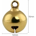 Miniatyrbillede 5 af 5: Cisea 100 stykker dekorative metalklokker Klokker Håndværk, DIY-klokker til krans, sommerhus og juledekoration, guld
