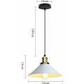 Miniatyrbillede 4 af 4: 3x Retro Pendel Industriel Design E27 Ø 26cm, Pendel Loftslampe Jern Lysekrone Hængelampe til Soveværelse Kitc