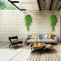 Miniatyrbillede 3 af 5: 2 stk simulering grøn plante persisk blad væghængende plast rattan blomster og planter dekoration til hjem og have d