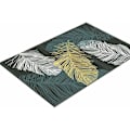 Miniatyrbillede 1 af 5: Flyvende fjer 60*90cm Enkel nordisk absorberende skridsikker badeværelse indendørs/udendørs gulvdørmåtte, skridsikker, køligt bladmønster,