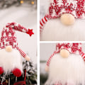 Pikkukuva 11 / 11: Christmas High Hat Dwarf Gnome för Doll Ornaments Belysning Söt tecknad Dwarf El Red - A