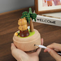 Miniatyrbillede 4 af 5: Speldosa, graverad trälåda Älskare Hustru Presenter til födelsedag Jubileum Alla hjärtans dag Black Friday Jul, 4*4*5 tum (ormen)