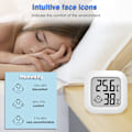 Miniatyrbillede 2 af 5: Mini elektronisk digital temperatur- og fugtighedsmåler Intelligent APP-forbindelse (hvid ℃)
