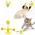 Miniatyrbillede 2 af 5: Funny Cat Stick Cat Toy, Funny Windmill Kitty Balance Car Cat Pole, Funny Feather Cat Legetøj (Turning Windmill Lake Blue)