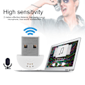 Miniatyrbillede 5 af 8: Bærbar USB Mini Studio Mikrofonadapter til PC - Hvid Lydoptagelsesmikrofon White
