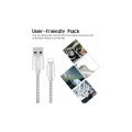 Pikkukuva 4 / 5: 3 m Applen hopeanharmaa iPhonen latauskaapeli nylon 10 jalkaa punottu nylon USB lataus- ja synkronointikaapeli kotiin sisätiloihin