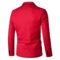Miniatyrbild 2 av 3: Män Blazer Lättvikt Casual Solid Enknapp Slim M Red