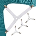 Miniatyrbilde 1 av 5: Lakenstropper Fitted Lake Tie Triangle Elastisk madrassstropp Justerbar lakenbårestropper Madrassstropp 4 stk.