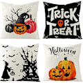 Miniatyrbilde 1 av 5: 4 stk Halloween gresskar putetrekk for sovesofa bil