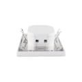 Miniatyrbilde 4 av 5: Innendørs bevegelsesdetektor, innfelt veggmontering, egnet LED, infrarød sensor, programmerbar, rekkevidde 9m/140° 80x80x45mm