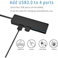 Miniatyrbild 3 av 5: USB 3.0 Hub 4 portar Ultra Slim kompatibel för MacBook, MacBook Air/ Pro/Mini, iMac, Surface Pro, MacPro, Windows bärbara datorer