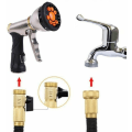Miniatyrbild 5 av 5: Sällsynt pärlguld metall biltvättvattenpistol avancerad multifunktionsvattenpistol, trädgårdsdusch, trädgårdssprutpistol Lämplig för