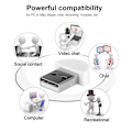 Miniatyrbillede 8 af 8: Bærbar USB Mini Studio Mikrofonadapter til PC - Hvid Lydoptagelsesmikrofon White